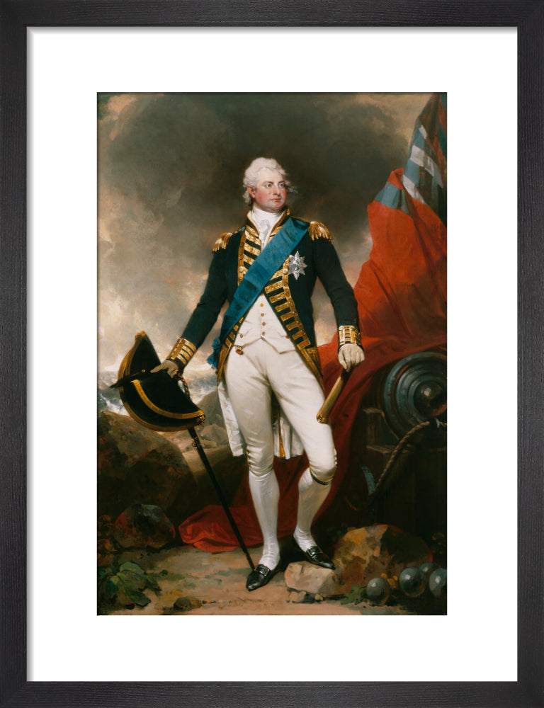 King william iv portrait print (art print, small, black frame)