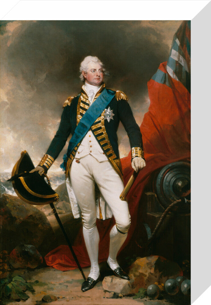 King william iv portrait print (stretched canvas, small, no frame)