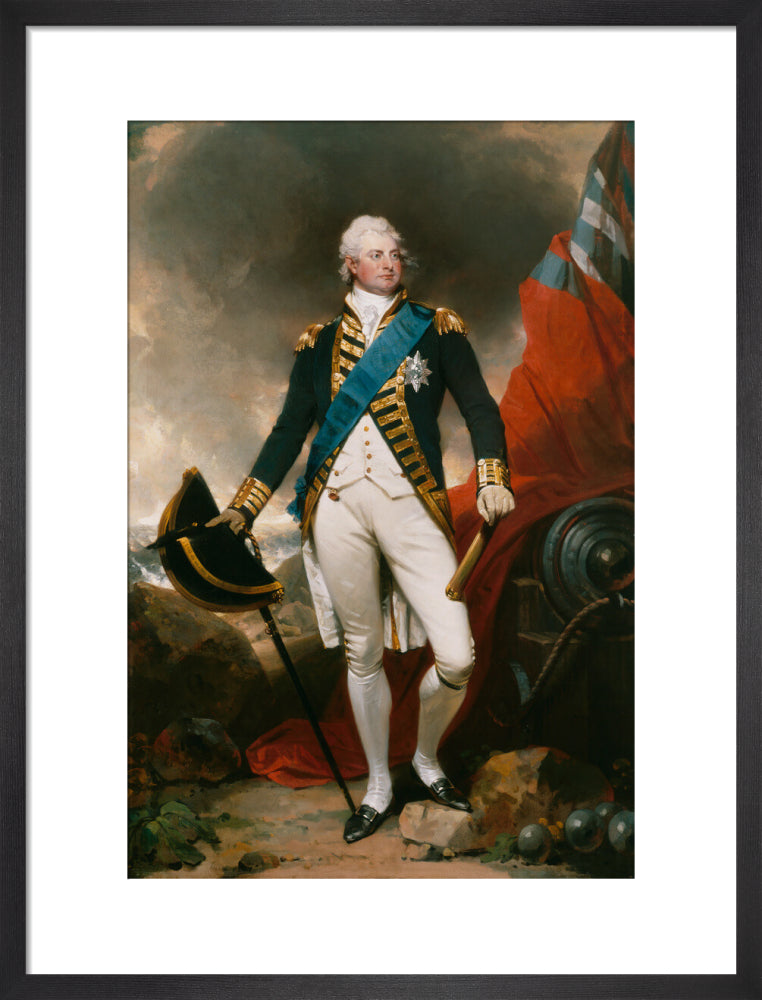 King william iv portrait print (art print, medium, black frame)