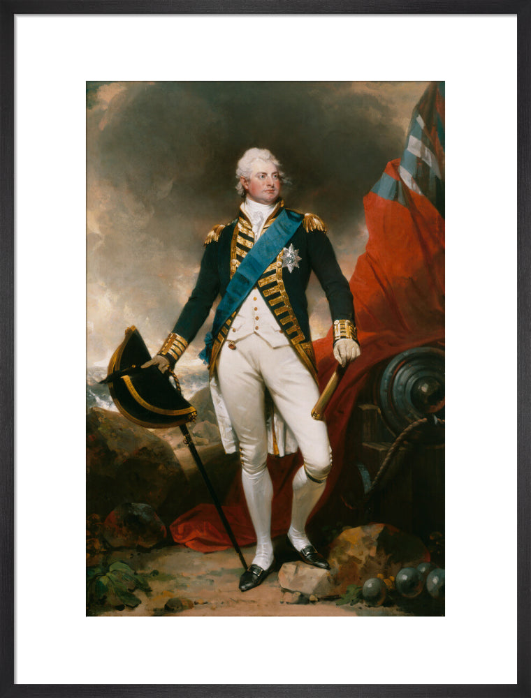 King william iv portrait print (art print, large, black frame)