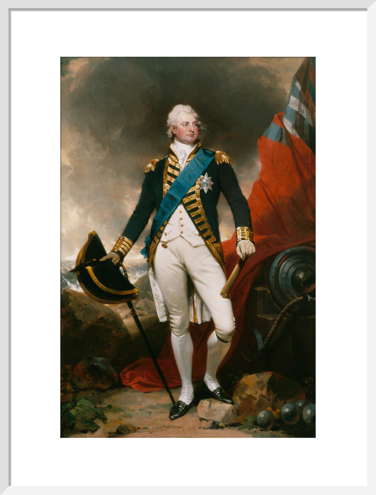King william iv portrait print (art print, large, white frame)