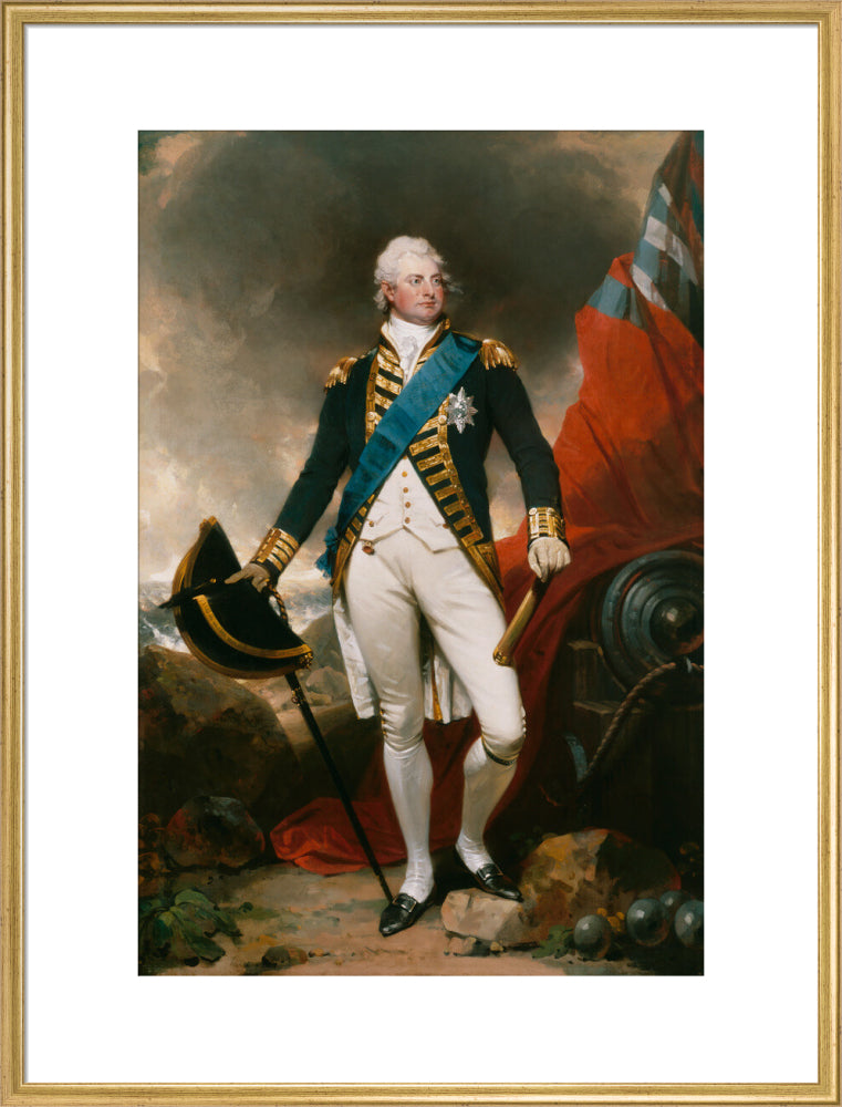 King william iv portrait print (art print, extra large, gold frame)