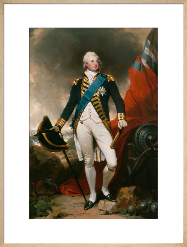 King william iv portrait print (art print, extra large, natural frame)