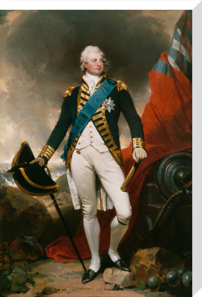 King william iv portrait print (stretched canvas, large, no frame)