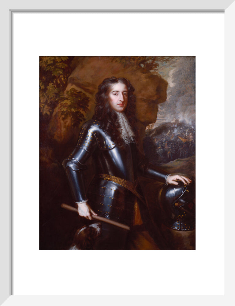 King william iii portrait print (art print, small, white frame)
