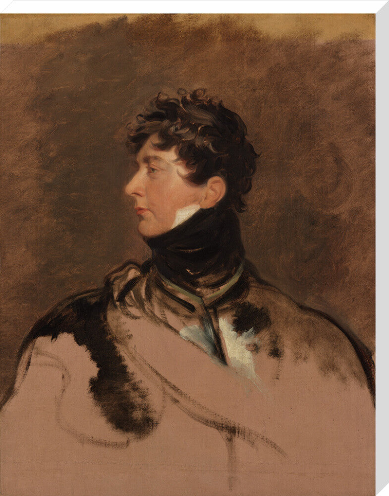 King george iv portrait print (stretched canvas, extra large, no frame)