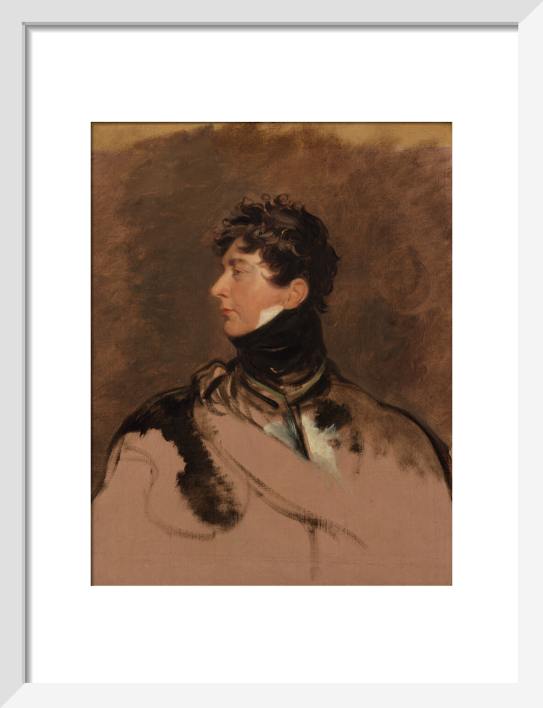 King george iv portrait print (art print, small, white frame)