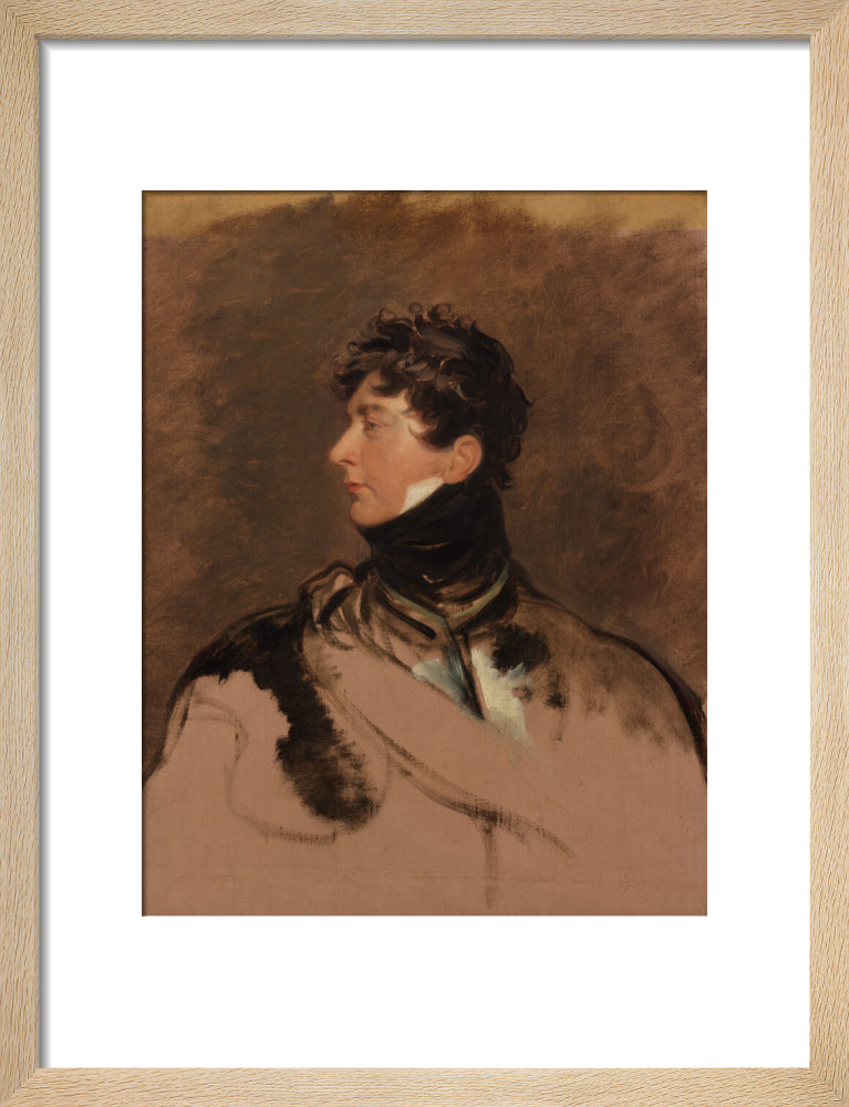 King george iv portrait print (art print, small, natural frame)
