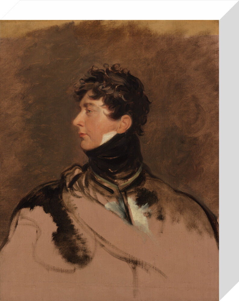 King george iv portrait print (stretched canvas, small, no frame)