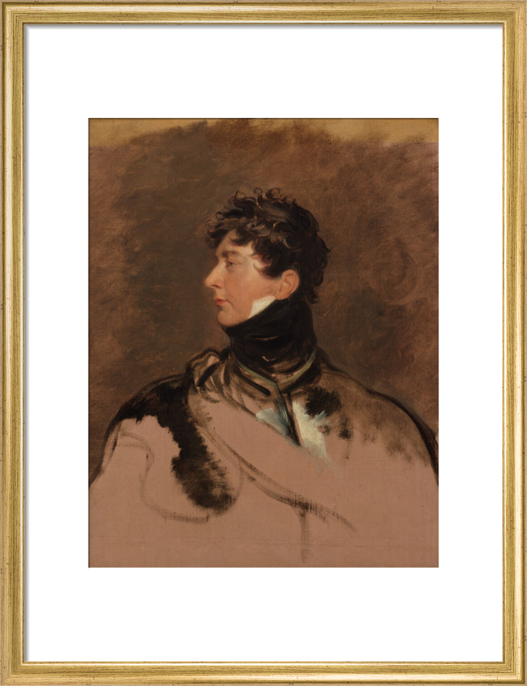 King george iv portrait print (art print, medium, gold frame)