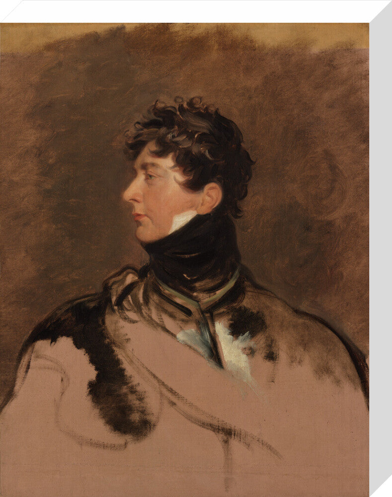 King george iv portrait print (stretched canvas, medium, no frame)