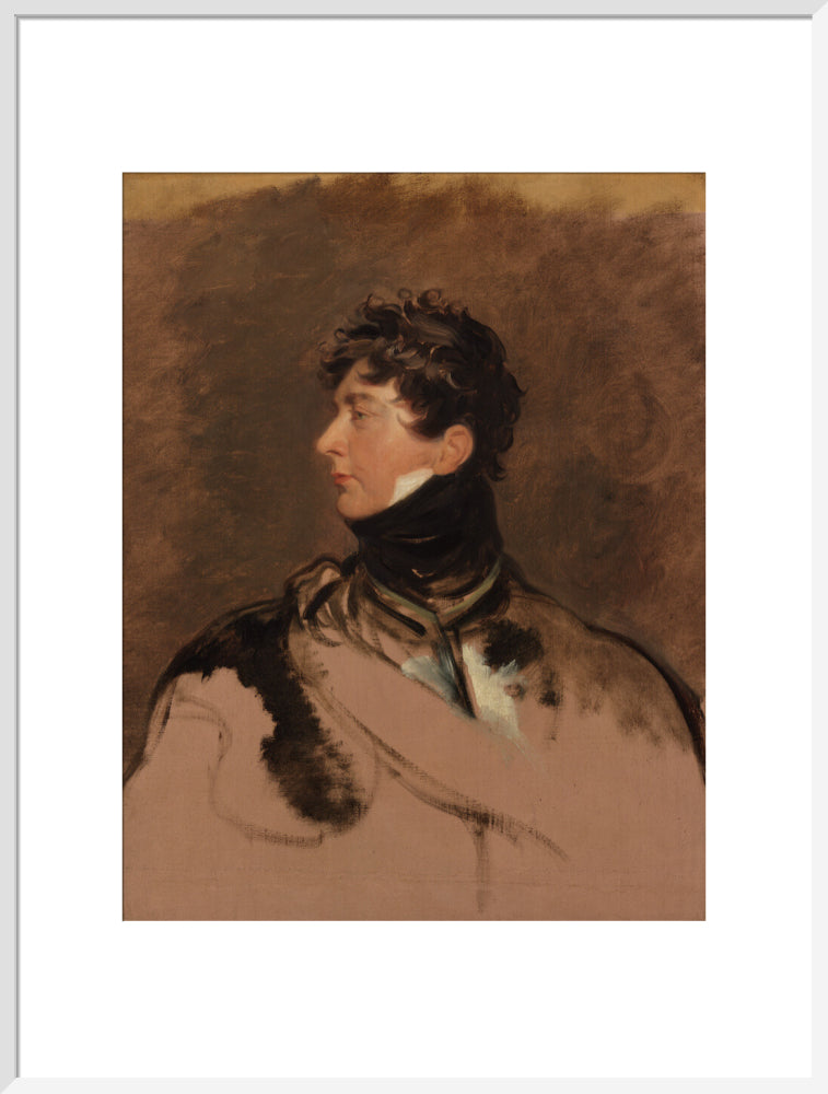 King george iv portrait print (art print, extra large, white frame)
