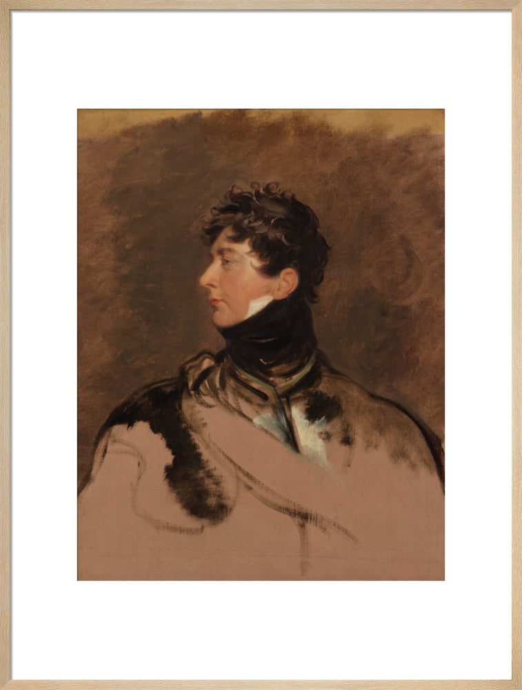 King george iv portrait print (art print, extra large, natural frame)