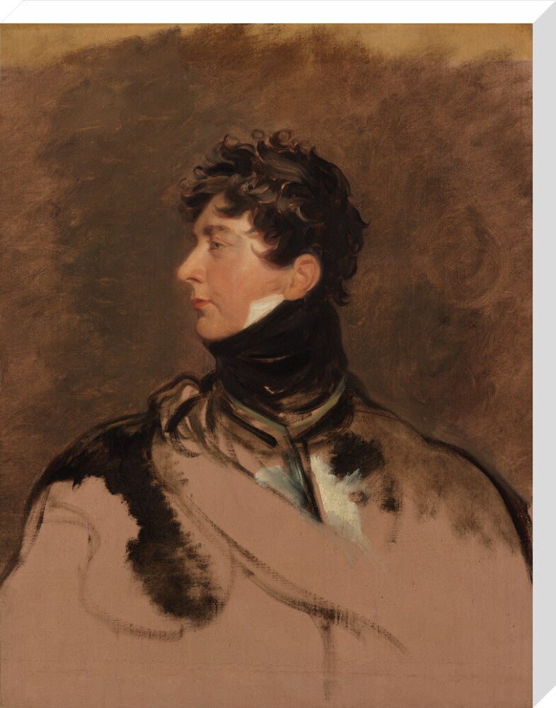 King george iv portrait print (stretched canvas, large, no frame)