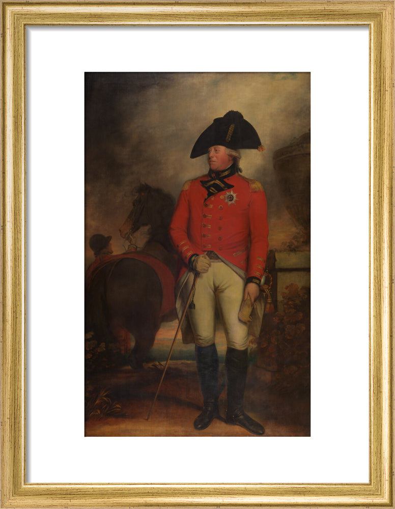 King george iii portrait print (art print, small, gold frame)