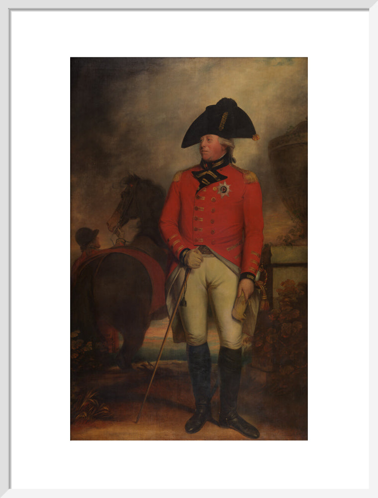 King george iii portrait print (art print, large, white frame)