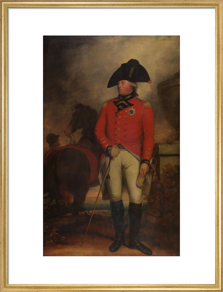 King george iii portrait print (art print, large, gold frame)