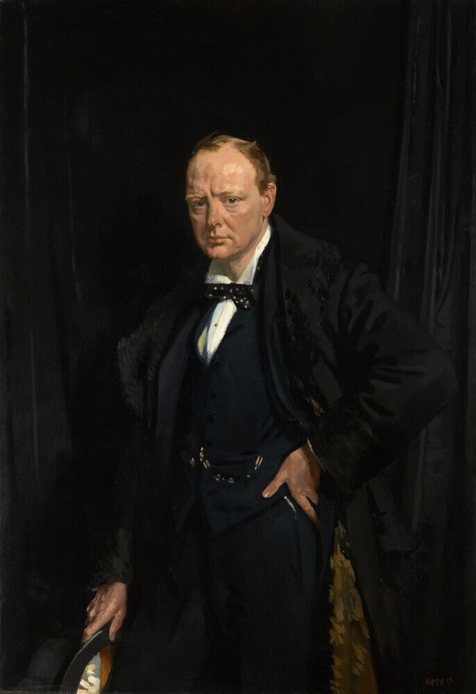 Winston churchill portrait print