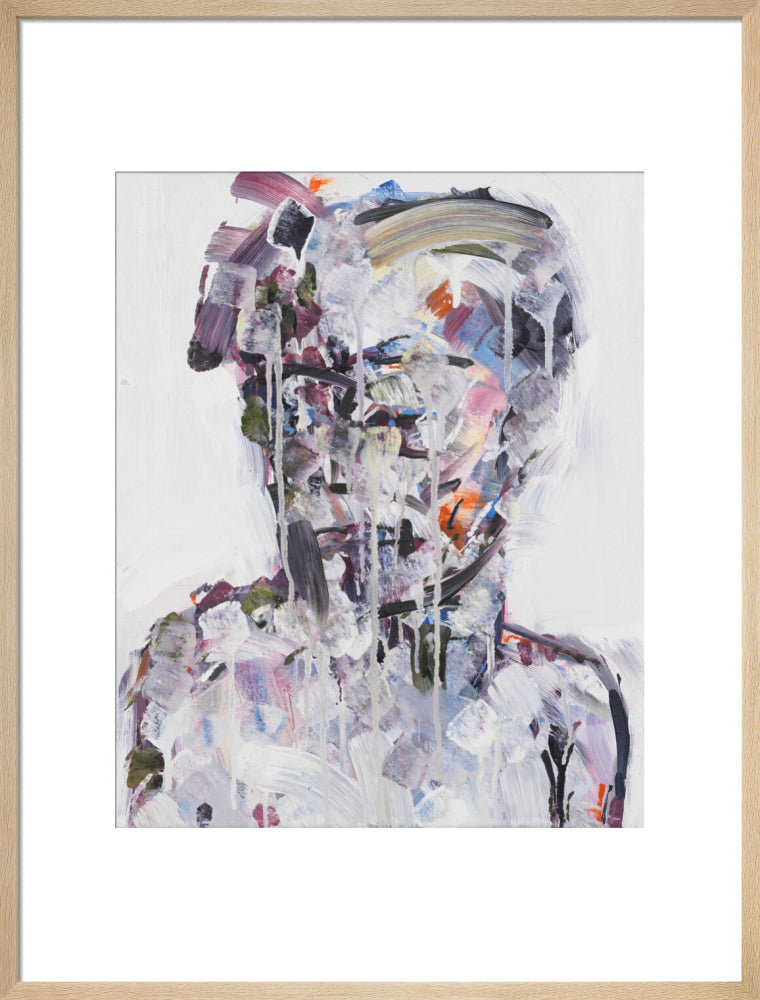 David bowie portrait print (art print, large, natural frame frame)