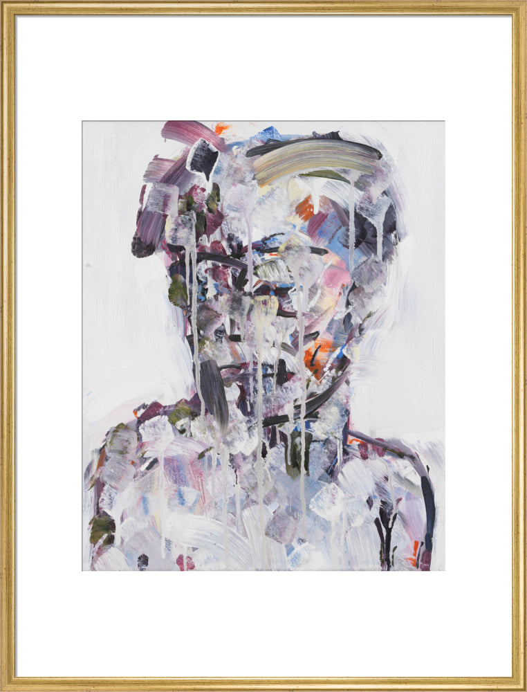 David bowie portrait print (art print, extra large, gold frame frame)