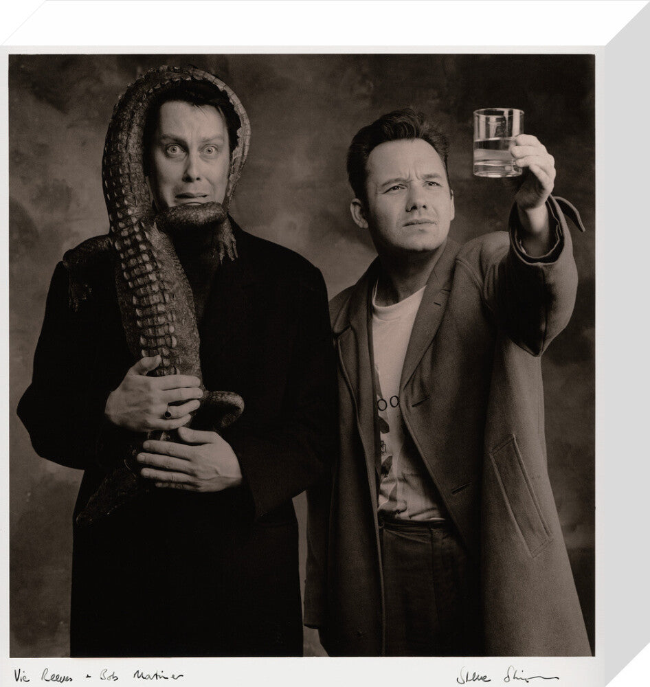 Vic reeves; bob mortimer portrait print (stretched canvas, small, no frame)