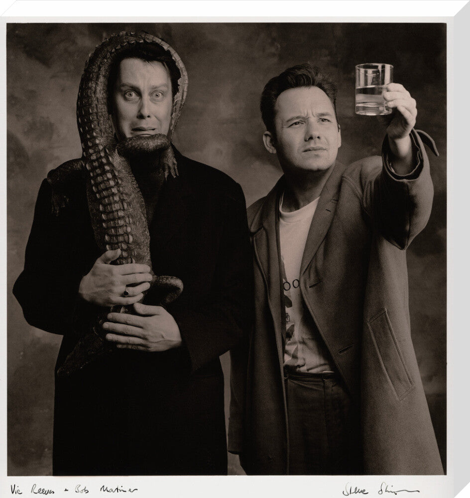 Vic reeves; bob mortimer portrait print (stretched canvas, large, no frame)