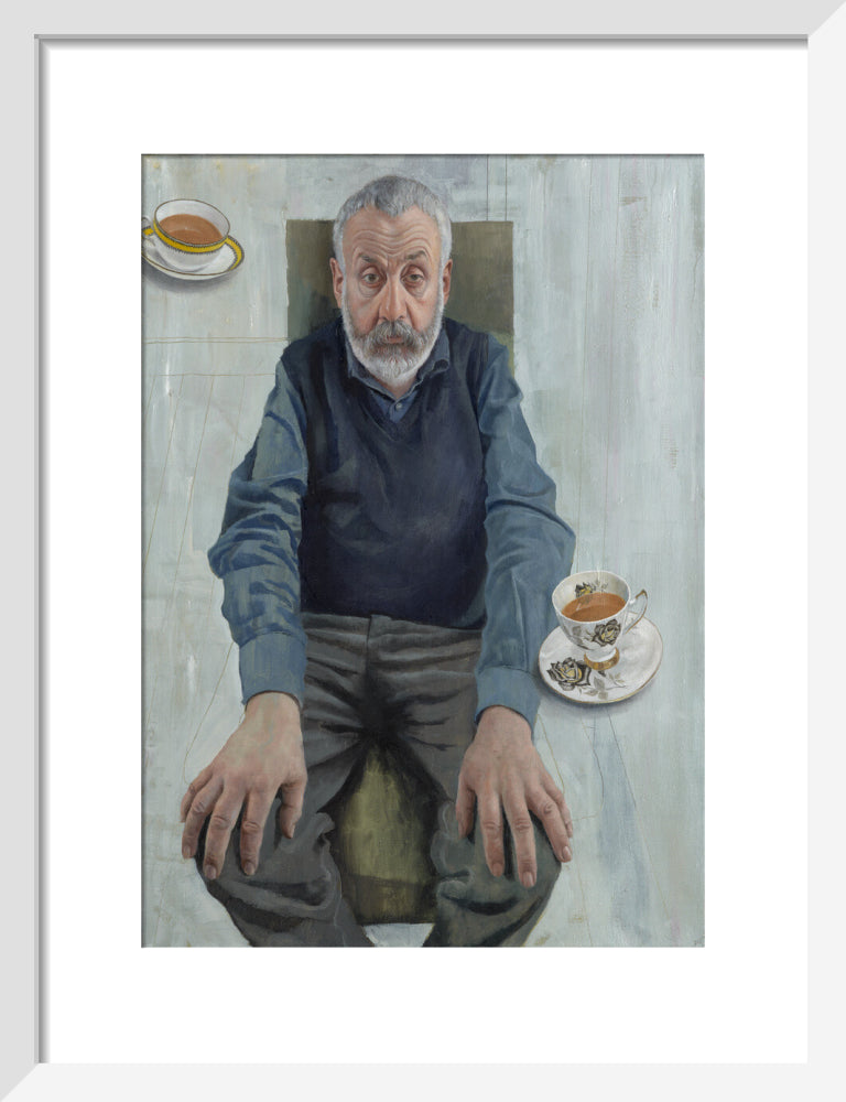 Mike leigh portrait print (art print, small, white frame)