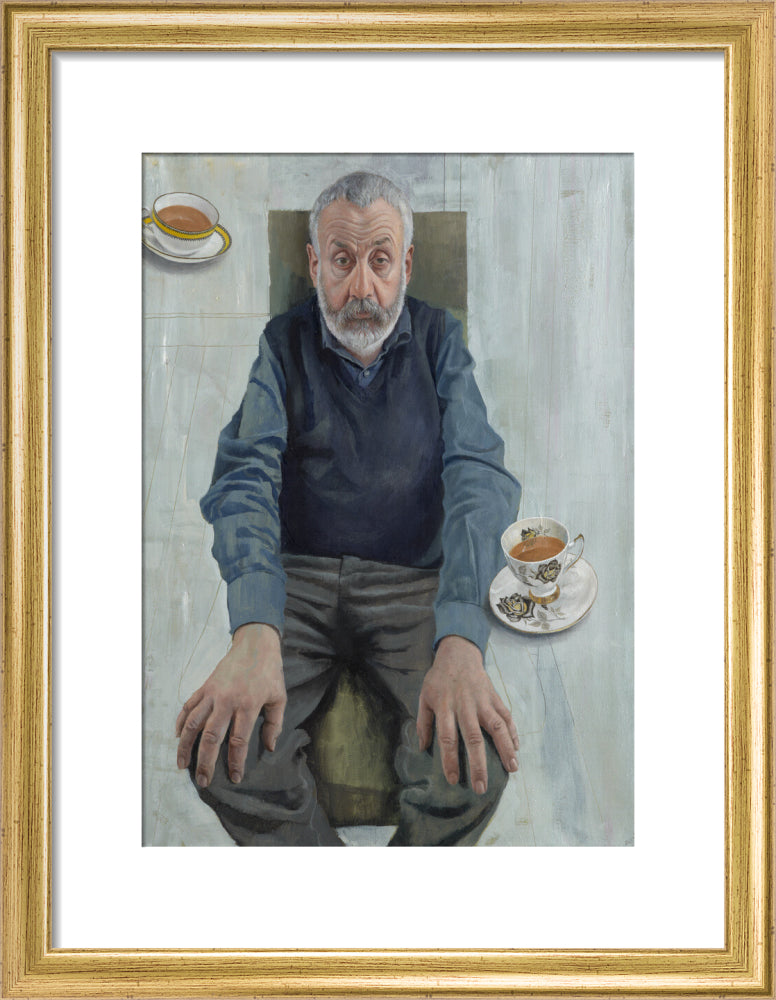 Mike leigh portrait print (art print, small, gold frame)