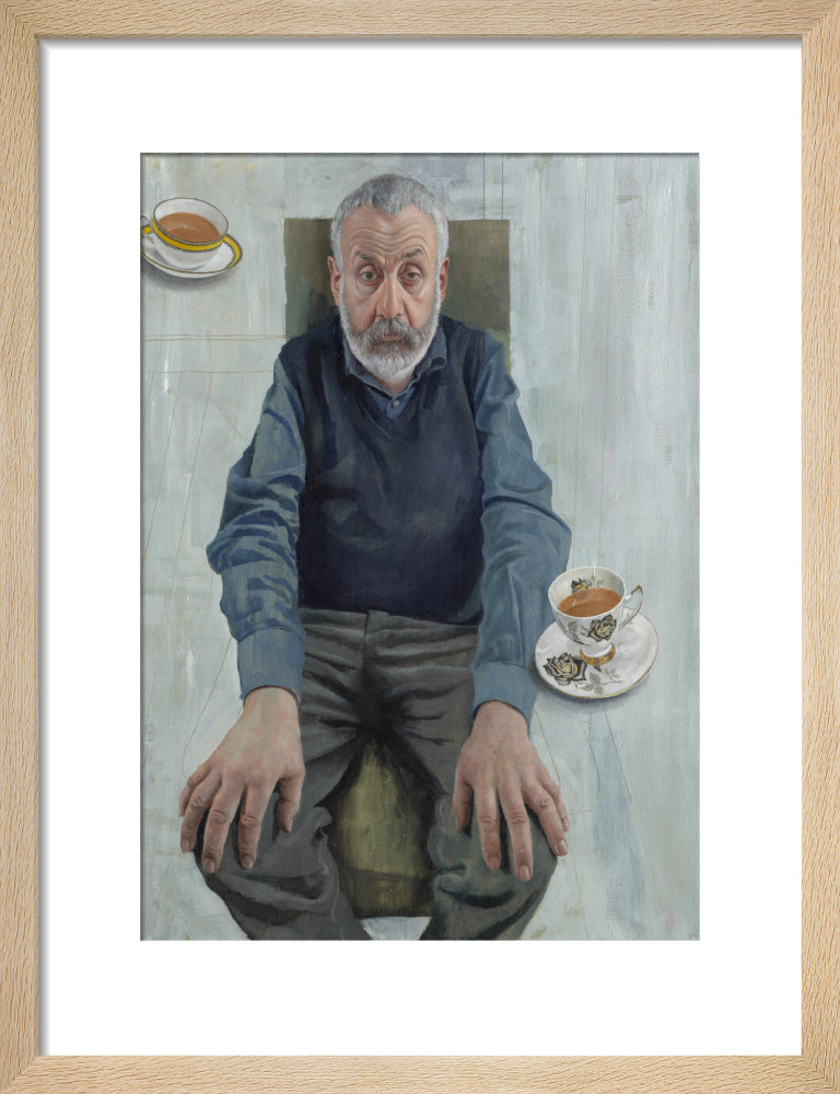 Mike leigh portrait print (art print, small, natural frame)