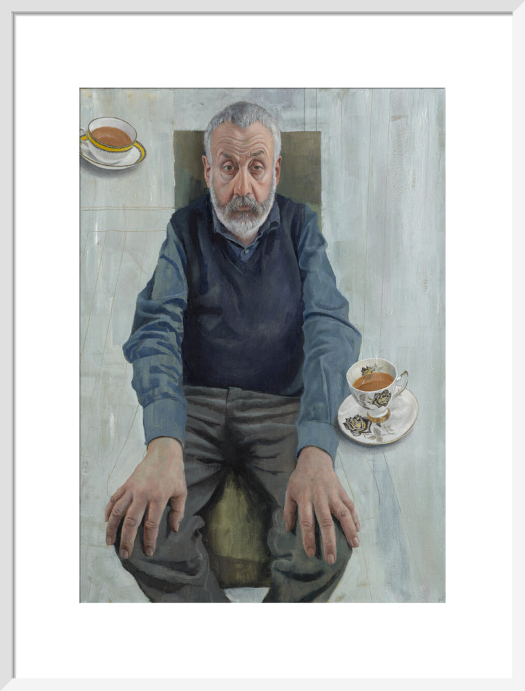 Mike leigh portrait print (art print, large, white frame)