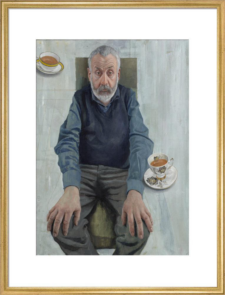 Mike leigh portrait print (art print, large, gold frame)