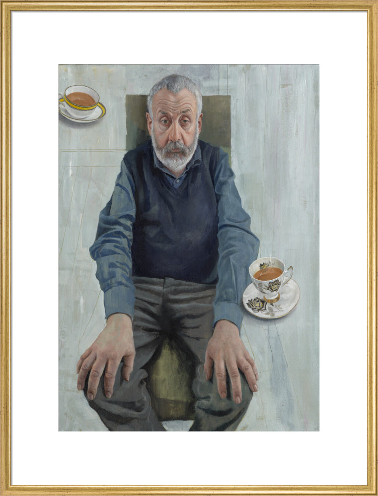 Mike leigh portrait print (art print, extra large, gold frame)