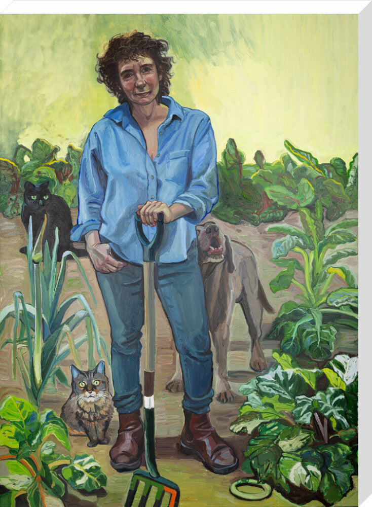 Jeanette winterson portrait print (stretched canvas, extra large, no frame)