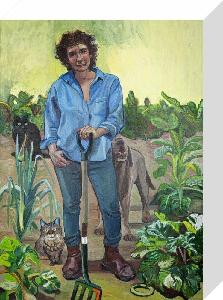 Jeanette winterson portrait print (stretched canvas, small, no frame)