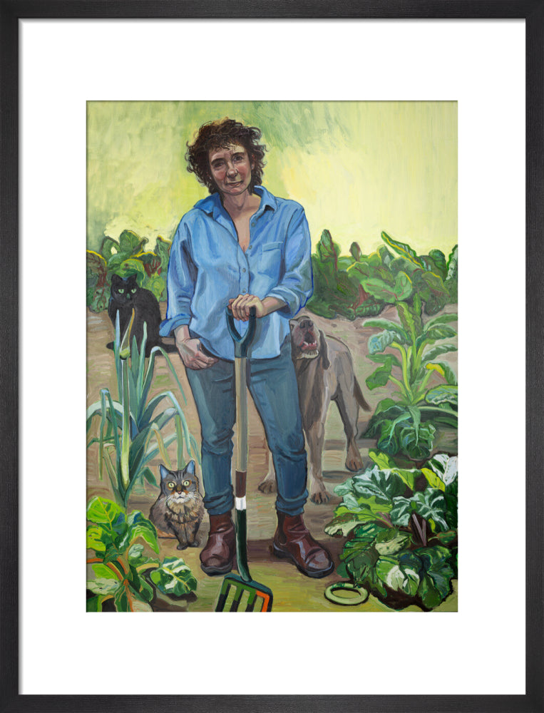 Jeanette winterson portrait print (art print, medium, black frame)
