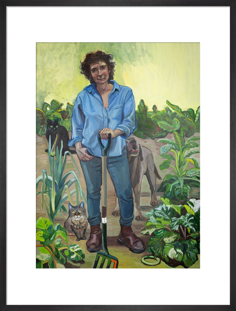 Jeanette winterson portrait print (art print, large, black frame)