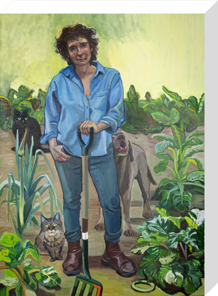 Jeanette winterson portrait print (stretched canvas, medium, no frame)