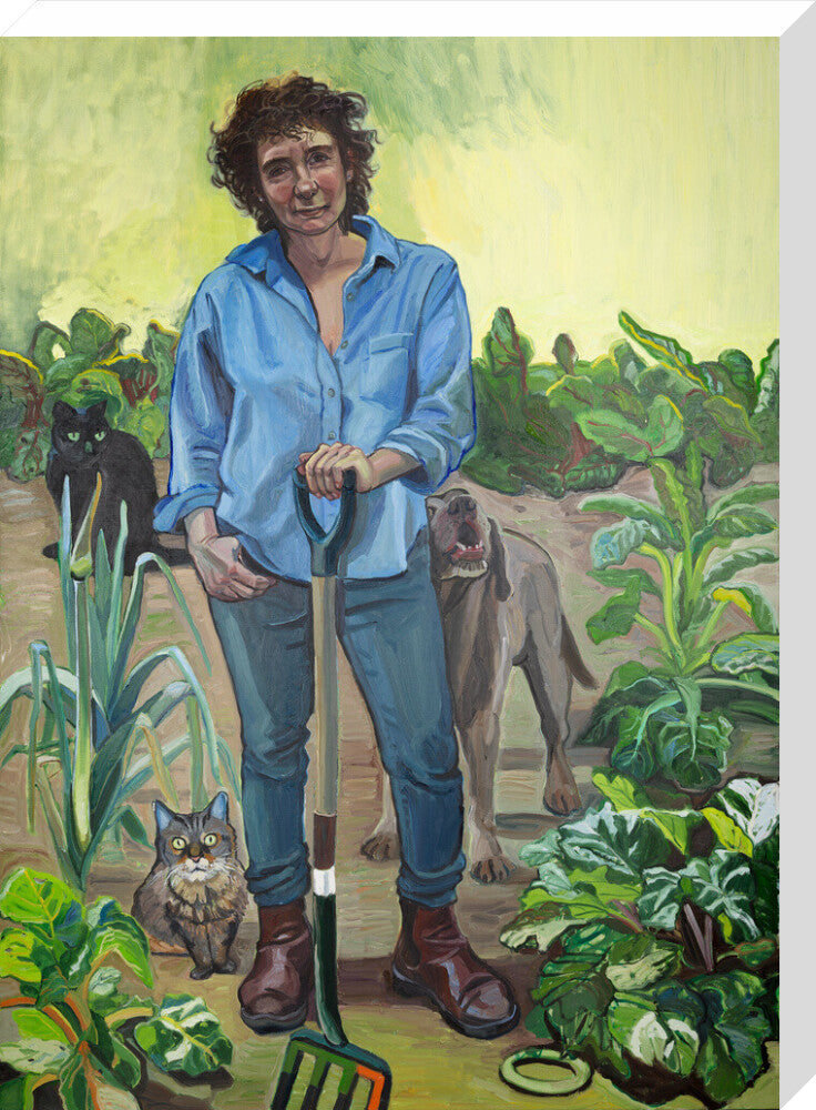 Jeanette winterson portrait print (stretched canvas, large, no frame)