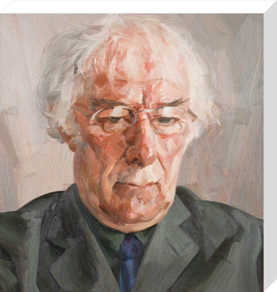 Seamus heaney portrait print (stretched canvas, medium, no frame)