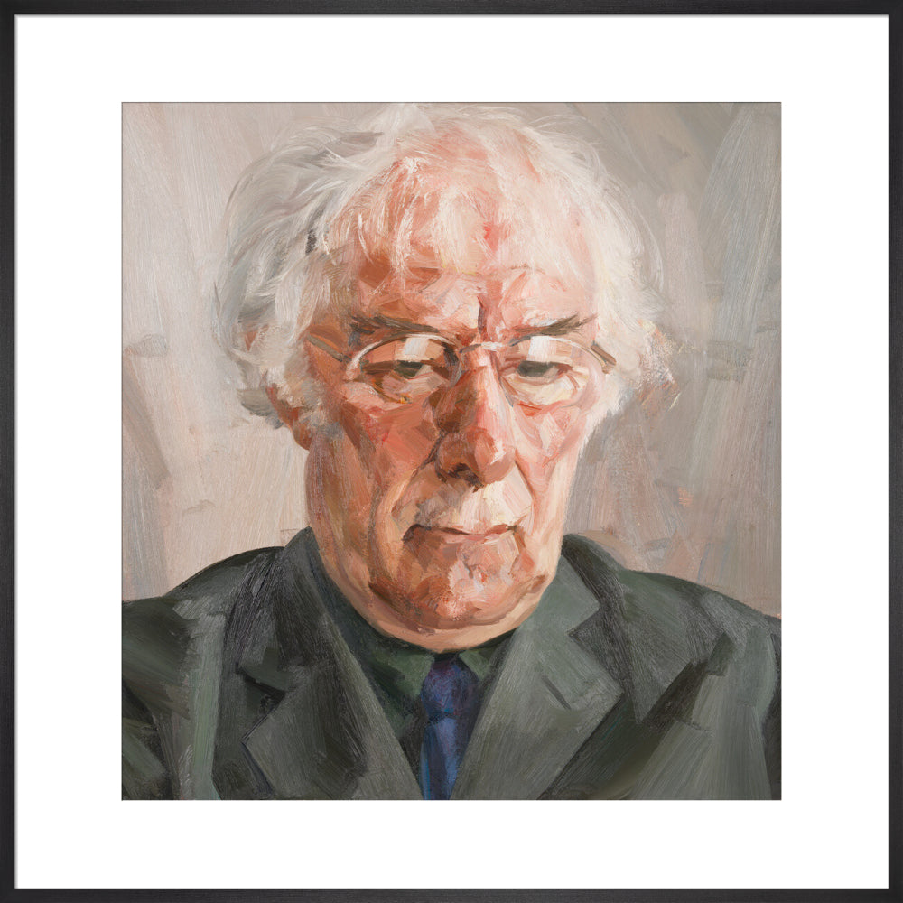 Seamus heaney portrait print (art print, extra large, black frame)