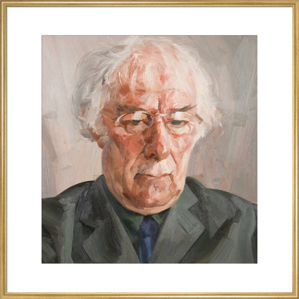 Seamus heaney portrait print (art print, extra large, gold frame)