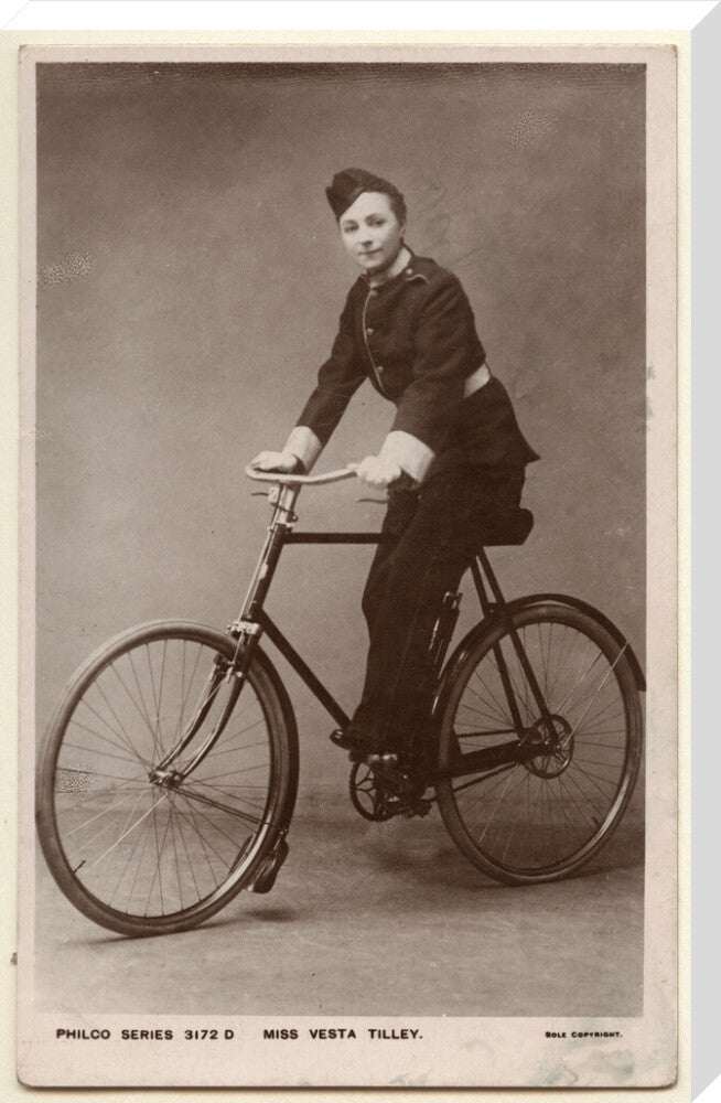 Vesta tilley portrait print (stretched canvas, extra large, no frame)