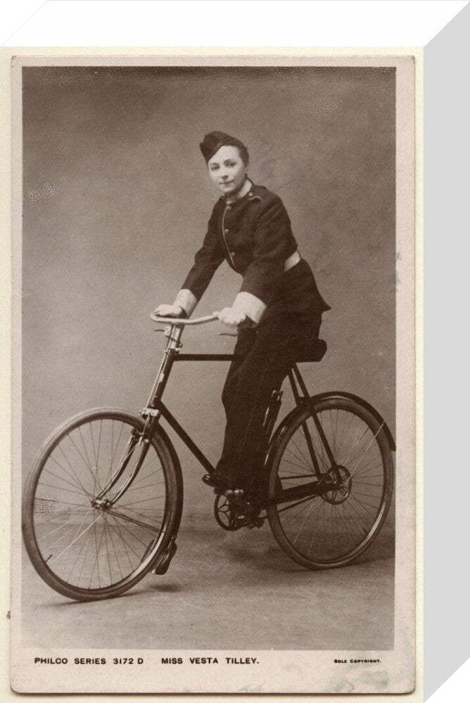 Vesta tilley portrait print (stretched canvas, small, no frame)