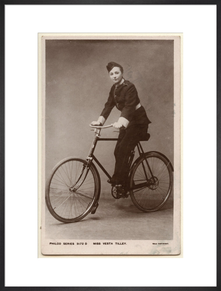 Vesta tilley portrait print (art print, extra large, black frame)