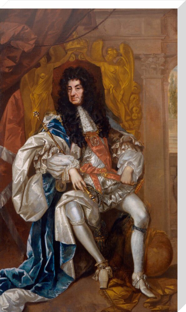 King charles ii portrait print (stretched canvas, extra large, no frame)