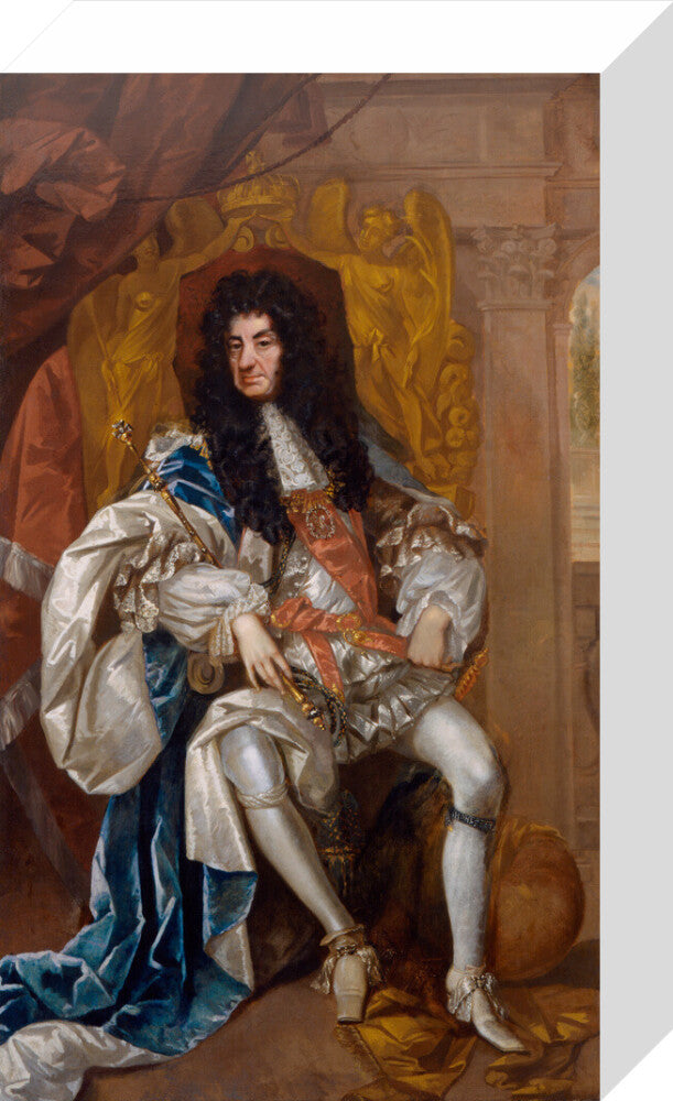 King charles ii portrait print (stretched canvas, small, no frame)
