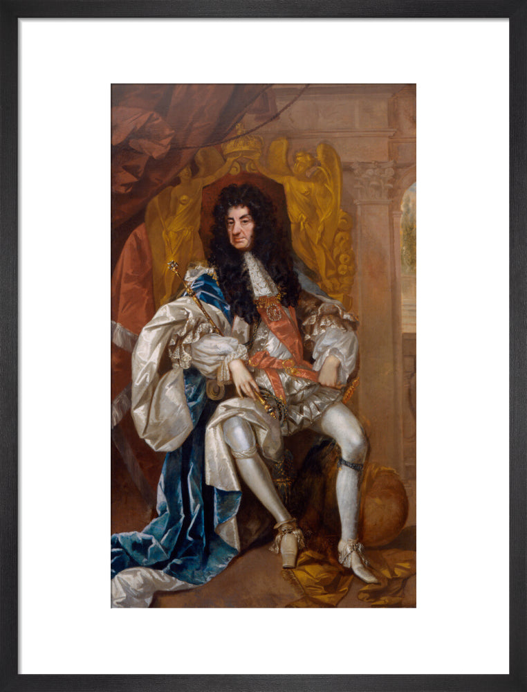 King charles ii portrait print (art print, medium, black frame)