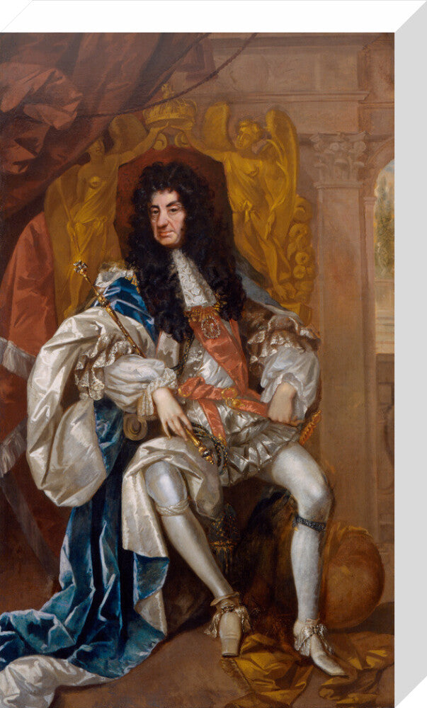 King charles ii portrait print (stretched canvas, medium, no frame)