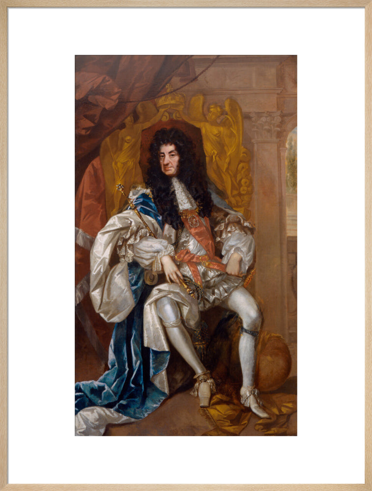 King charles ii portrait print (art print, extra large, natural frame)