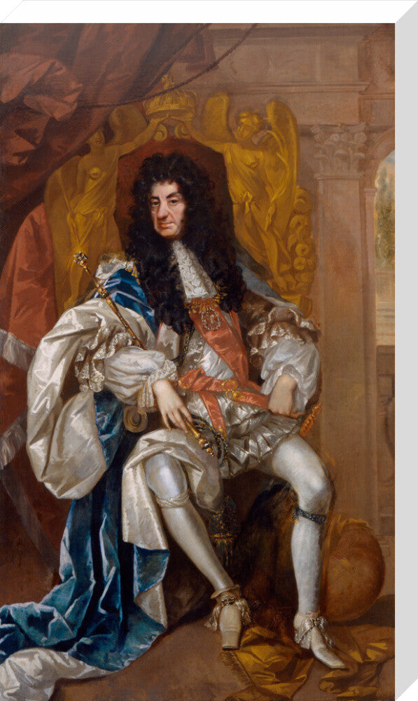 King charles ii portrait print (stretched canvas, large, no frame)